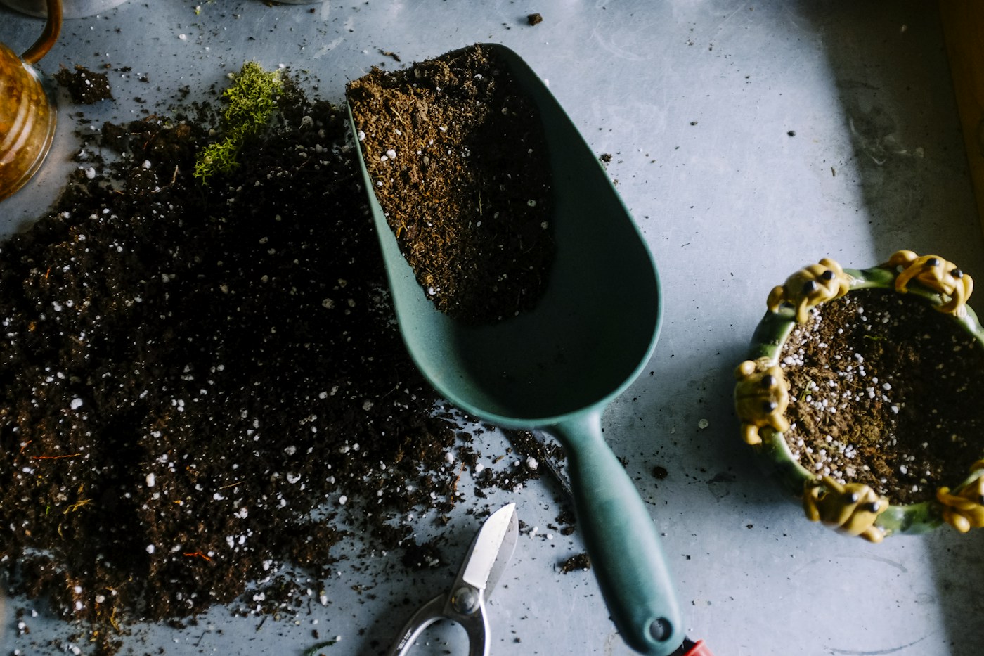 Natural materials and greenery for handmade projects